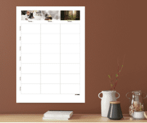 Ukeplan 50X70 pleksiglass