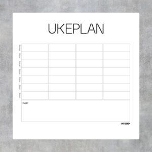 Pleksiglass Ukeplan 50X50 cm
