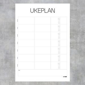 Magnetisk Ukeplan 70X100 cm