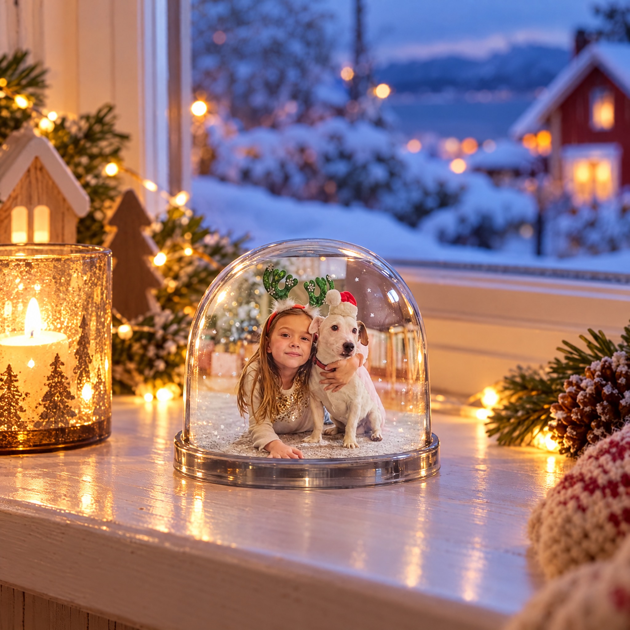 Snøkule med snø - Bilde 4