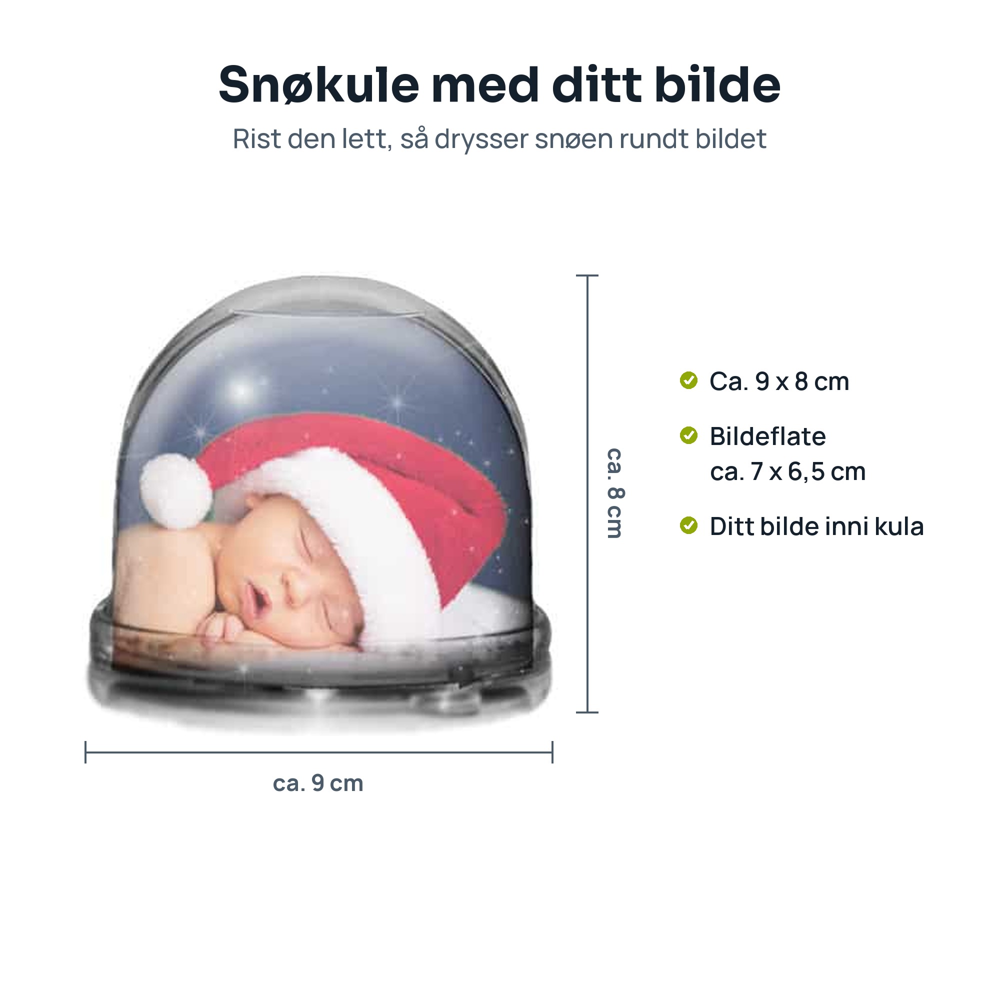 Snøkule med snø - Bilde 5