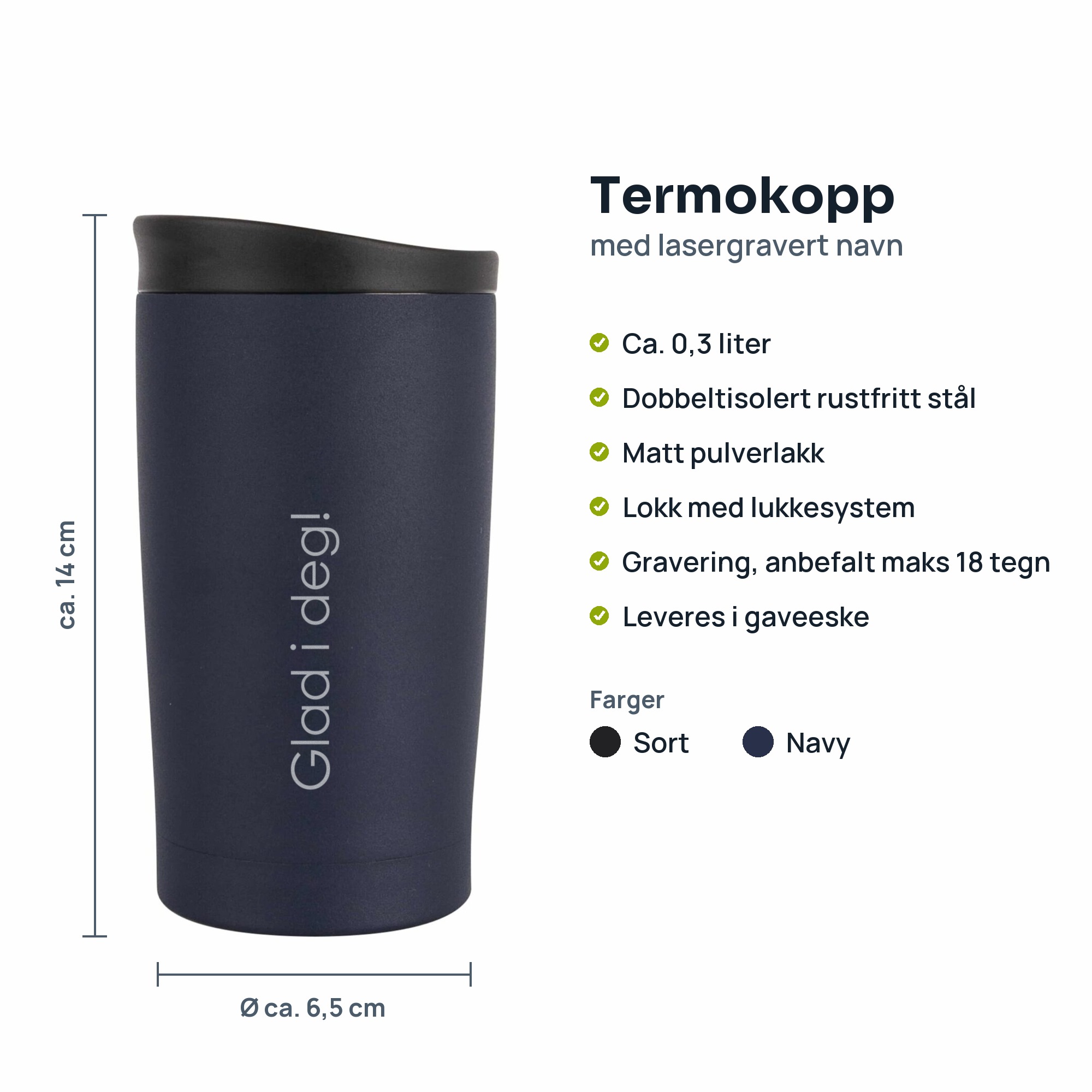 Termokopp med lasergravert navn - Bilde 4